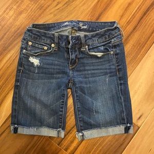 American Eagle Denim Bermuda Shorts size 0